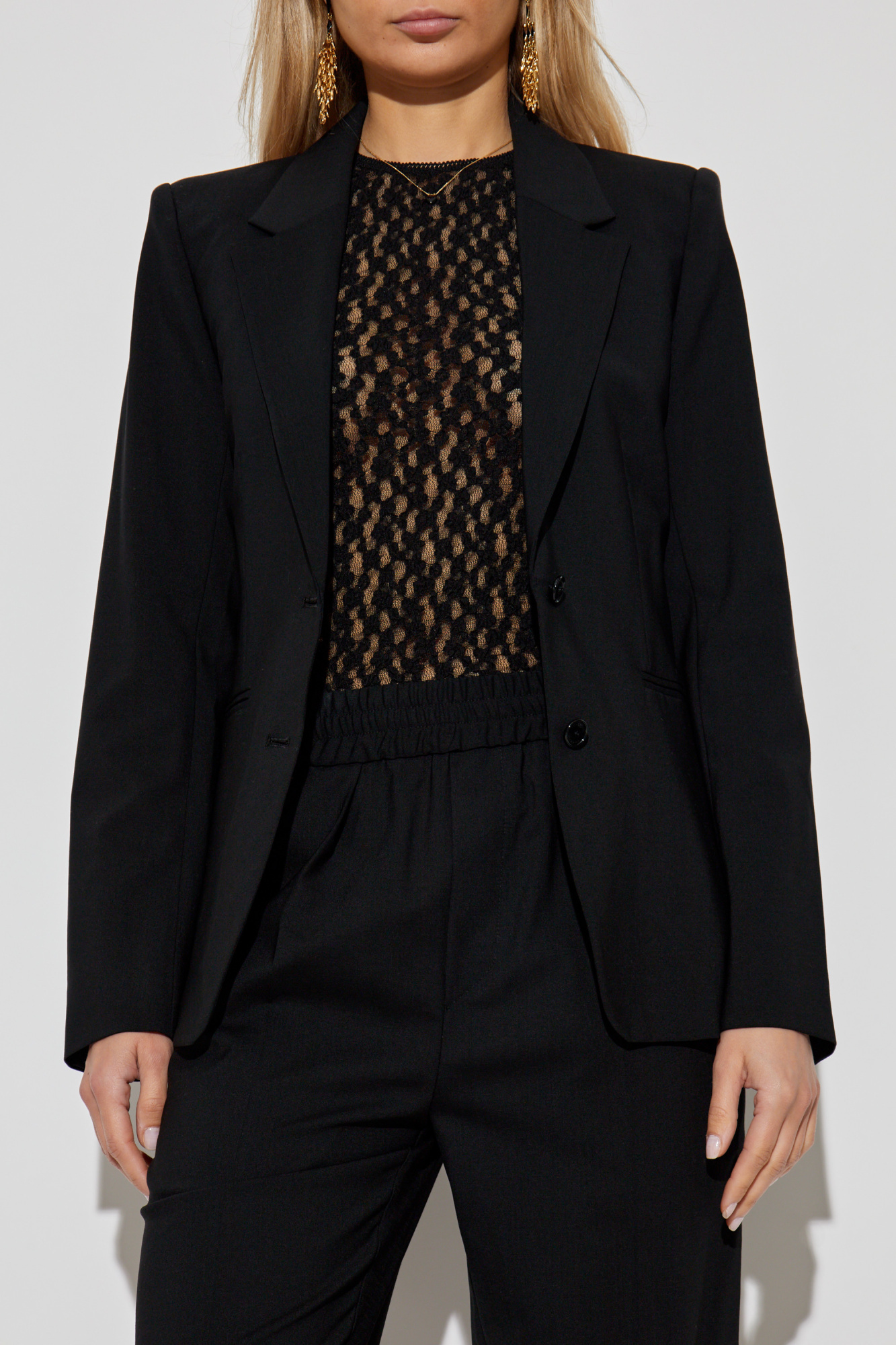 ボトムスその他 Isabel Marant Reva Tailored Jacket In Black Wool ISABEL MARANT Reva Prince of Wales checked wool blazer | NET